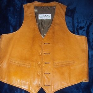 Colorado Trading Co. Men's Leather Vest ~ Vintage!